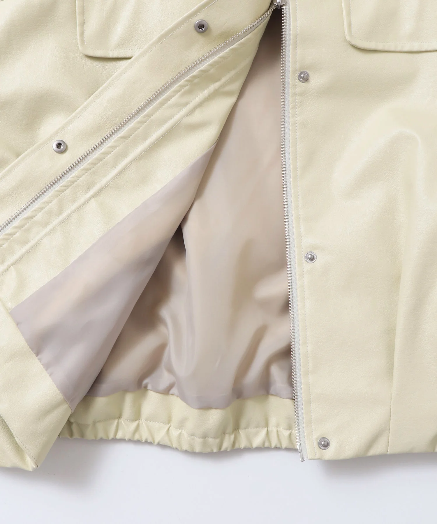 フェイクレザー オーバーブルゾン