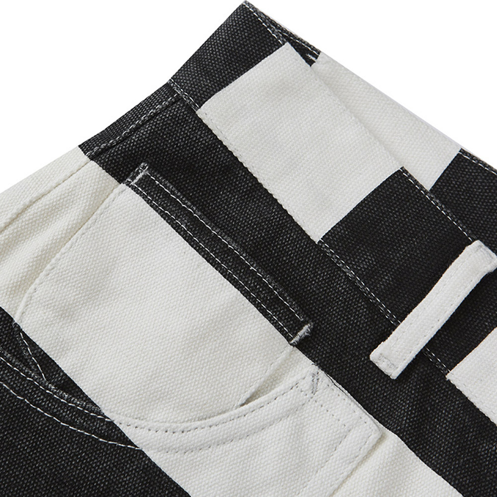 メンズストライプワークショートパンツ