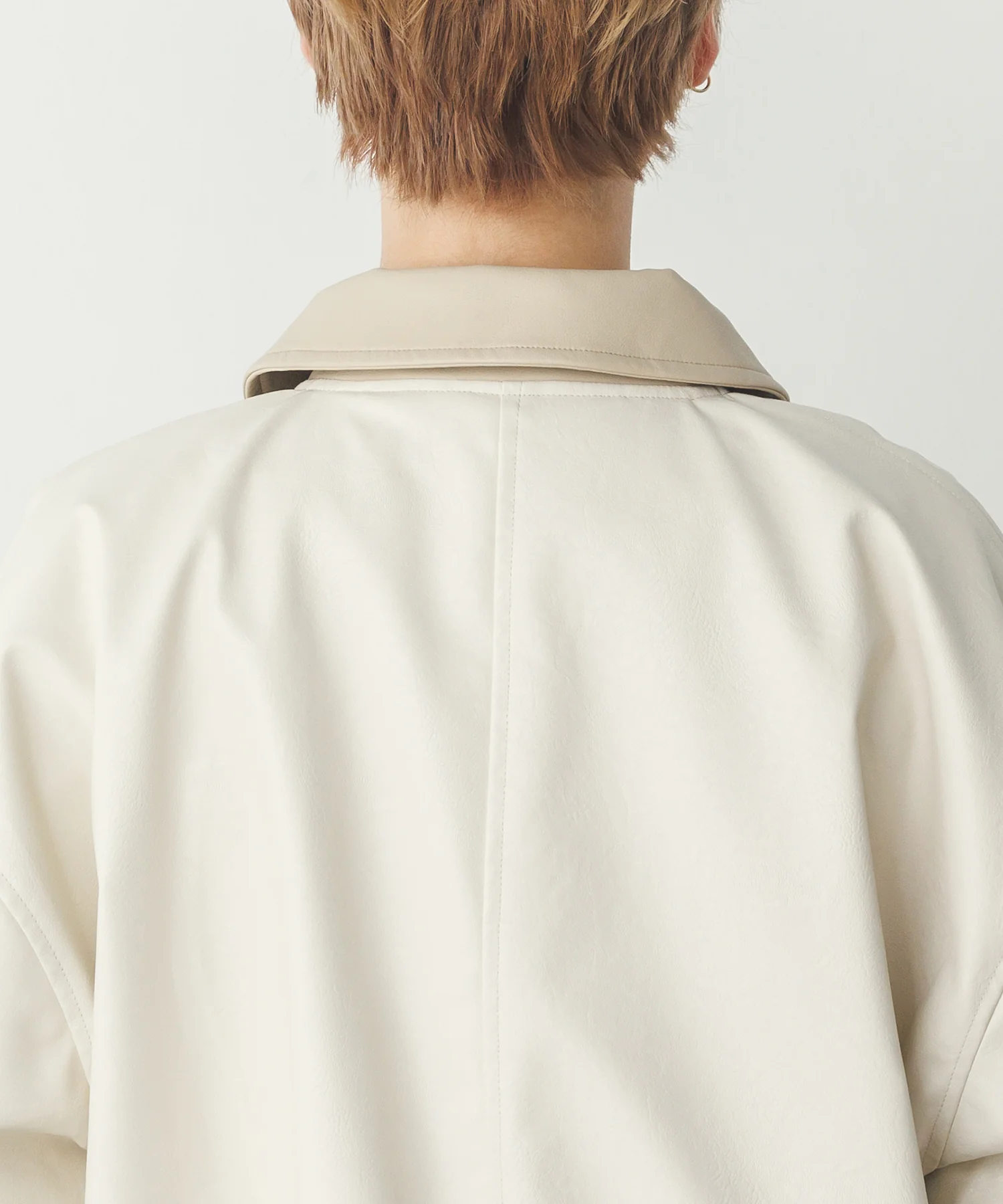 フェイクレザー バルーンブルゾン