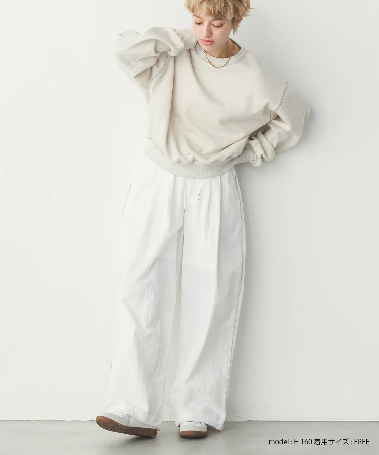 【撥水加工】グログラン タックパンツ