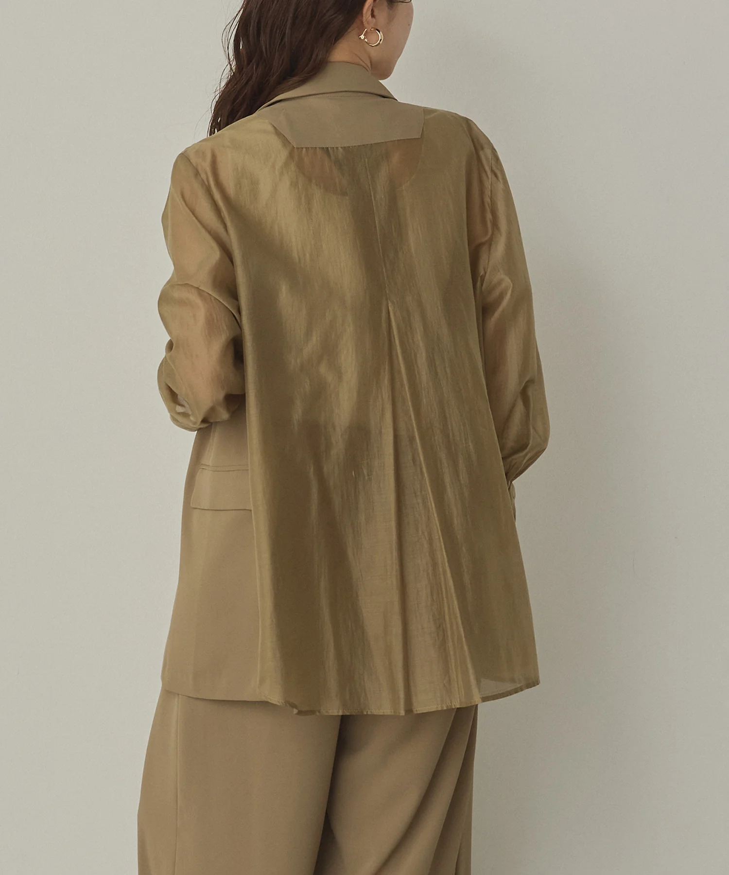 ポリツイル シアーテーラードジャケット