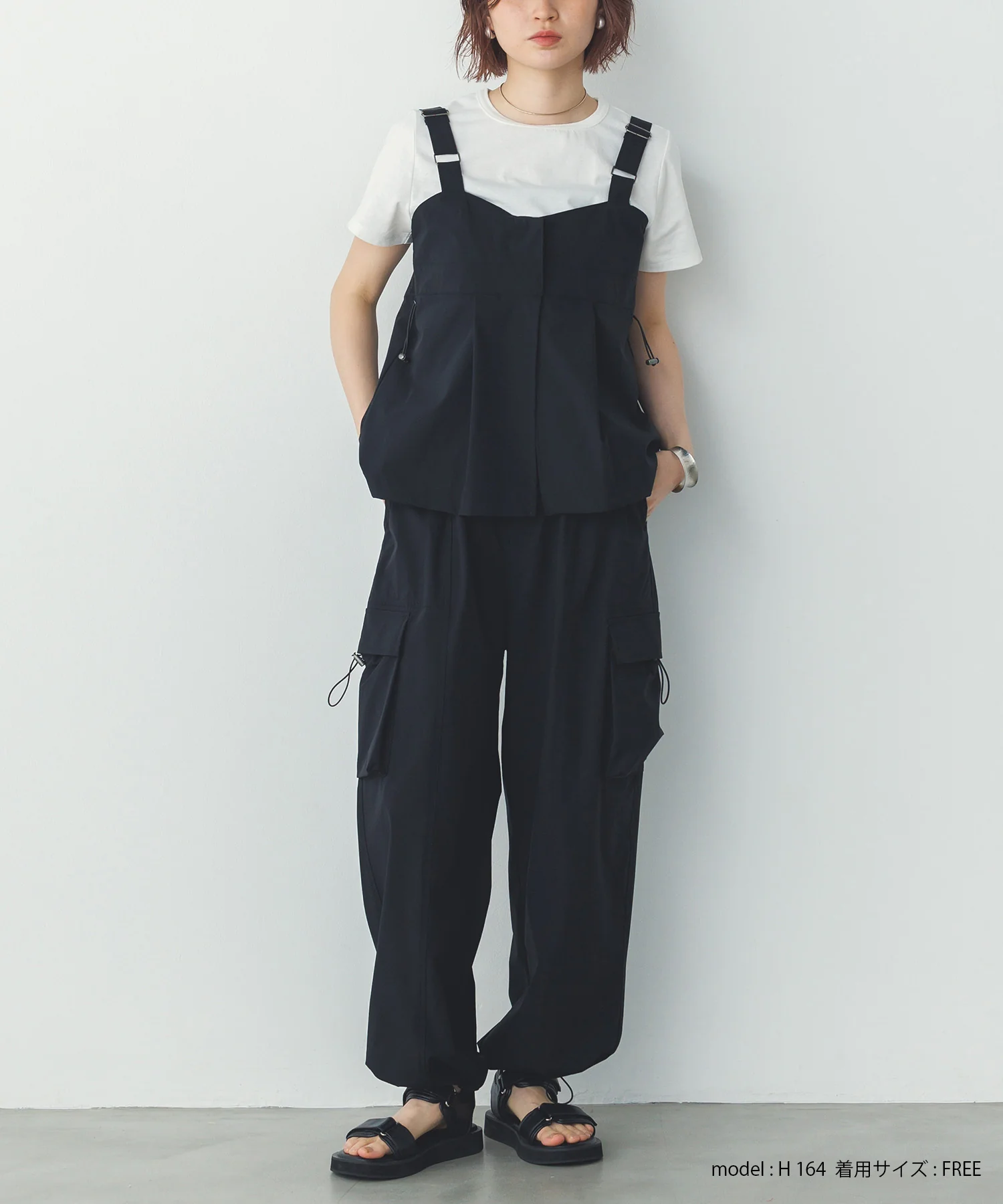 【接触冷感】2WAY バックドロストビスチェ