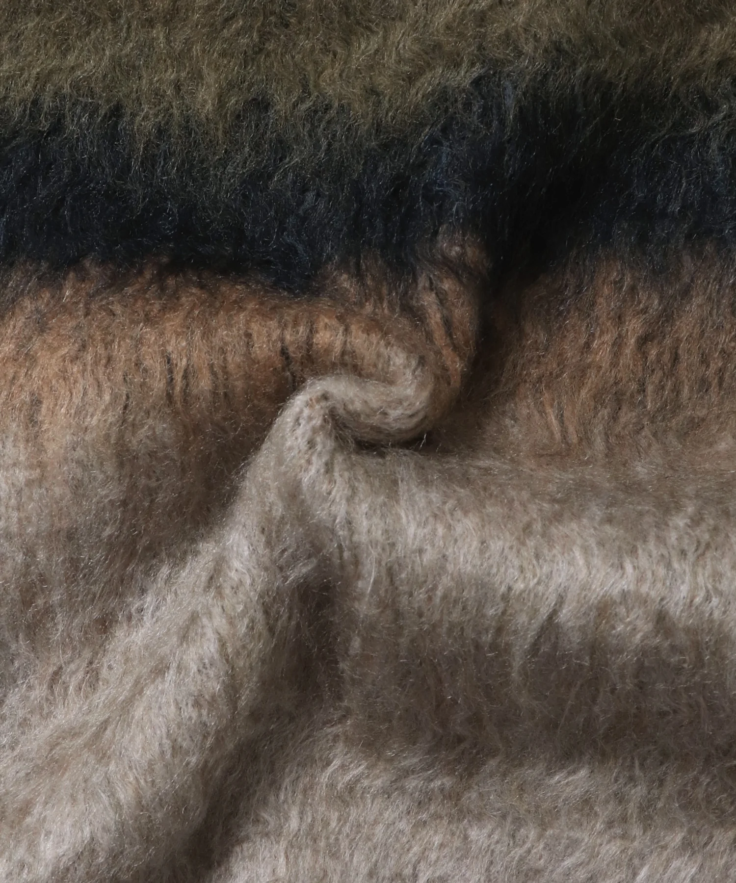 起毛シャギー ボーダーニットカーディガン