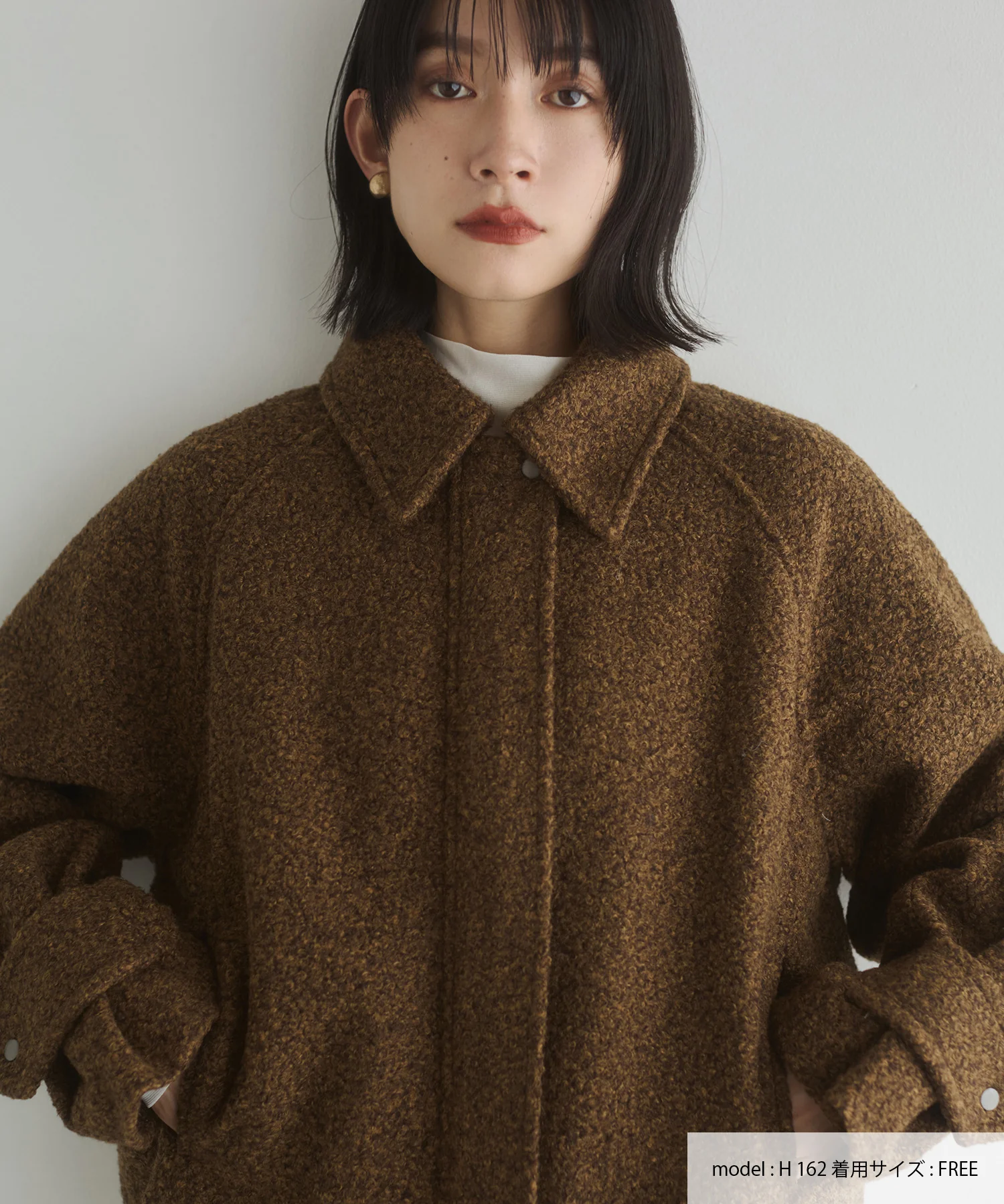 くるくるブークレ ショートブルゾン