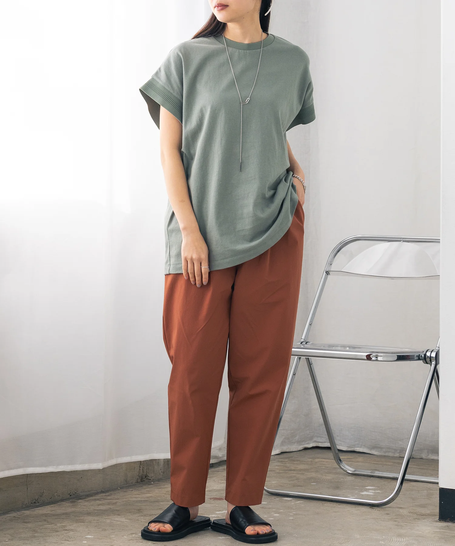 【新色追加】接触冷感テーパードパンツ