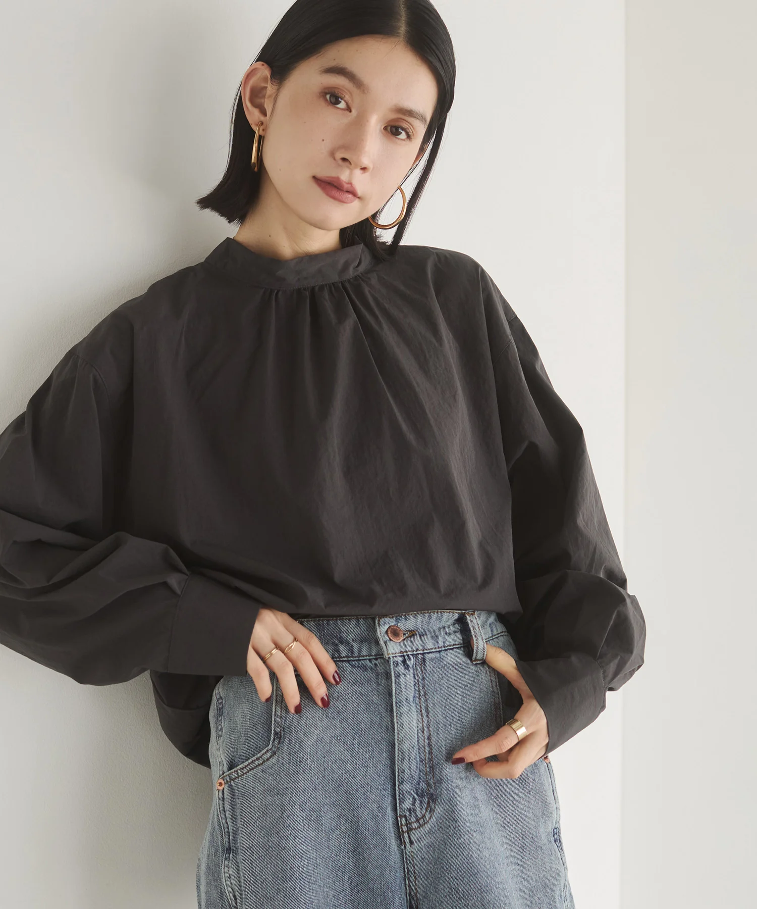 2WAY ボウタイブラウス