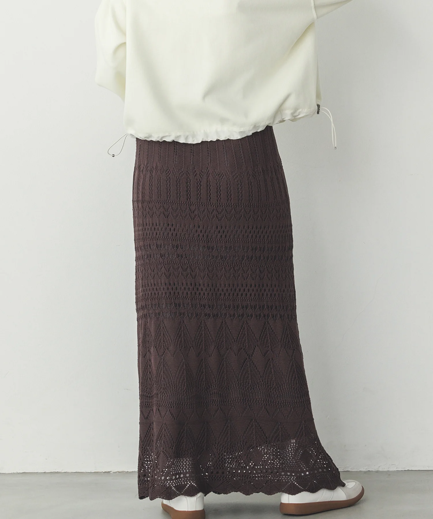 透かし編み ニットスカート
