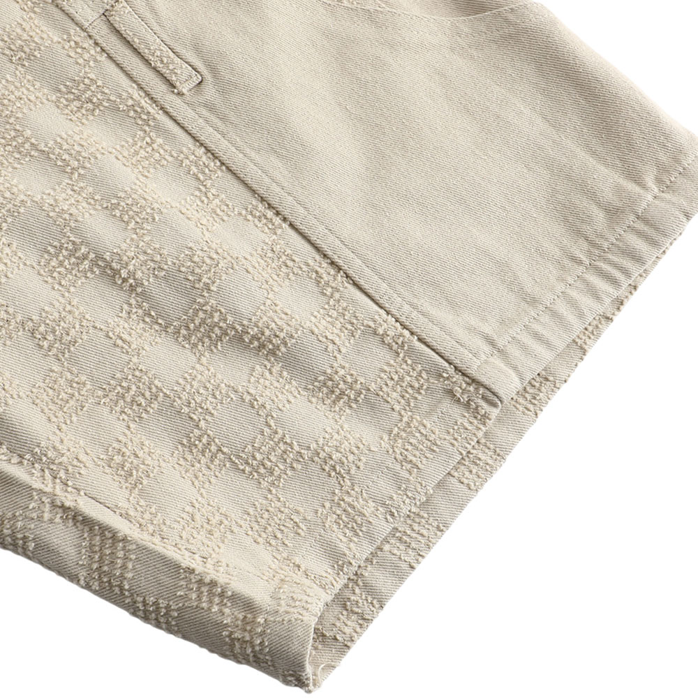 アメカジウォッシュドチェックジャカードワークパンツ 