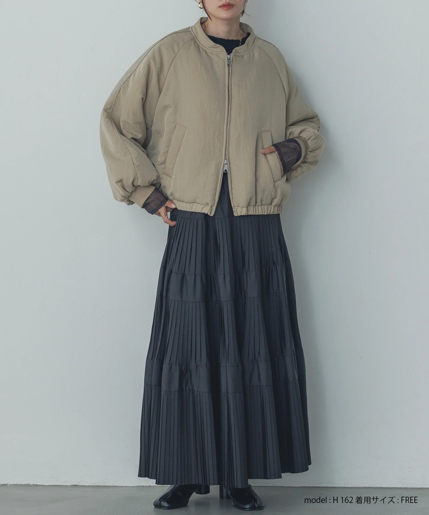 ナイロンツイル バルーンブルゾン