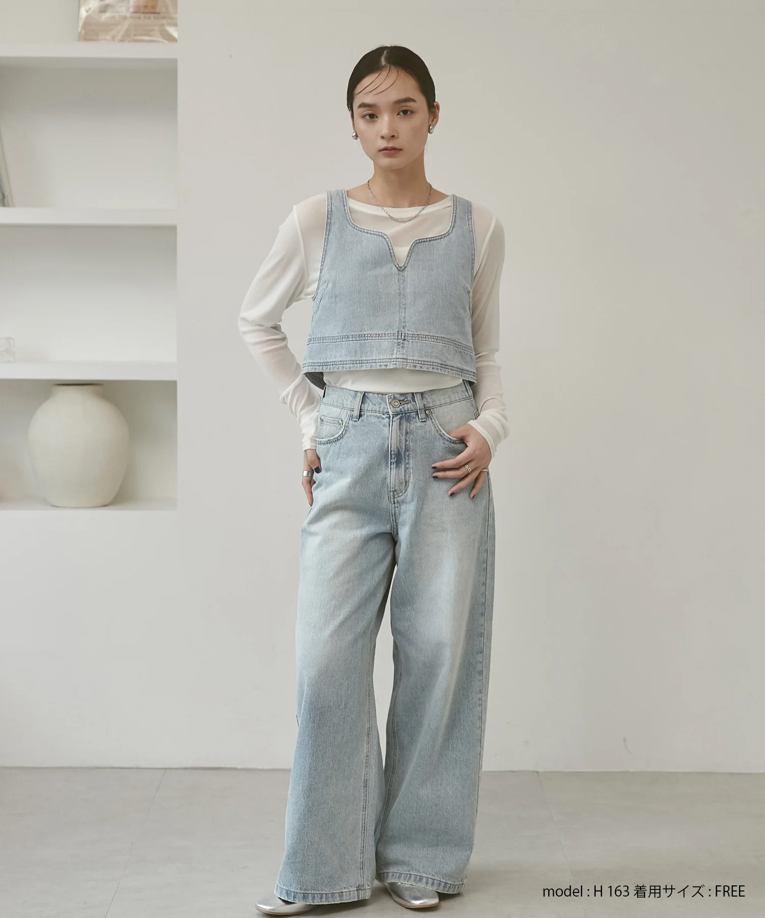 【WEB限定/別注】スラブデニム ビスチェ