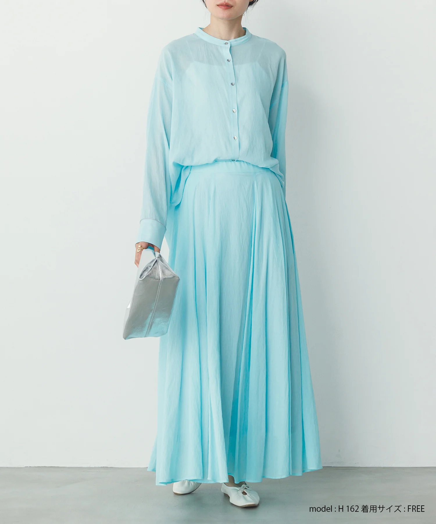 【新色追加】ハイツイストシアー マキシフレアスカート