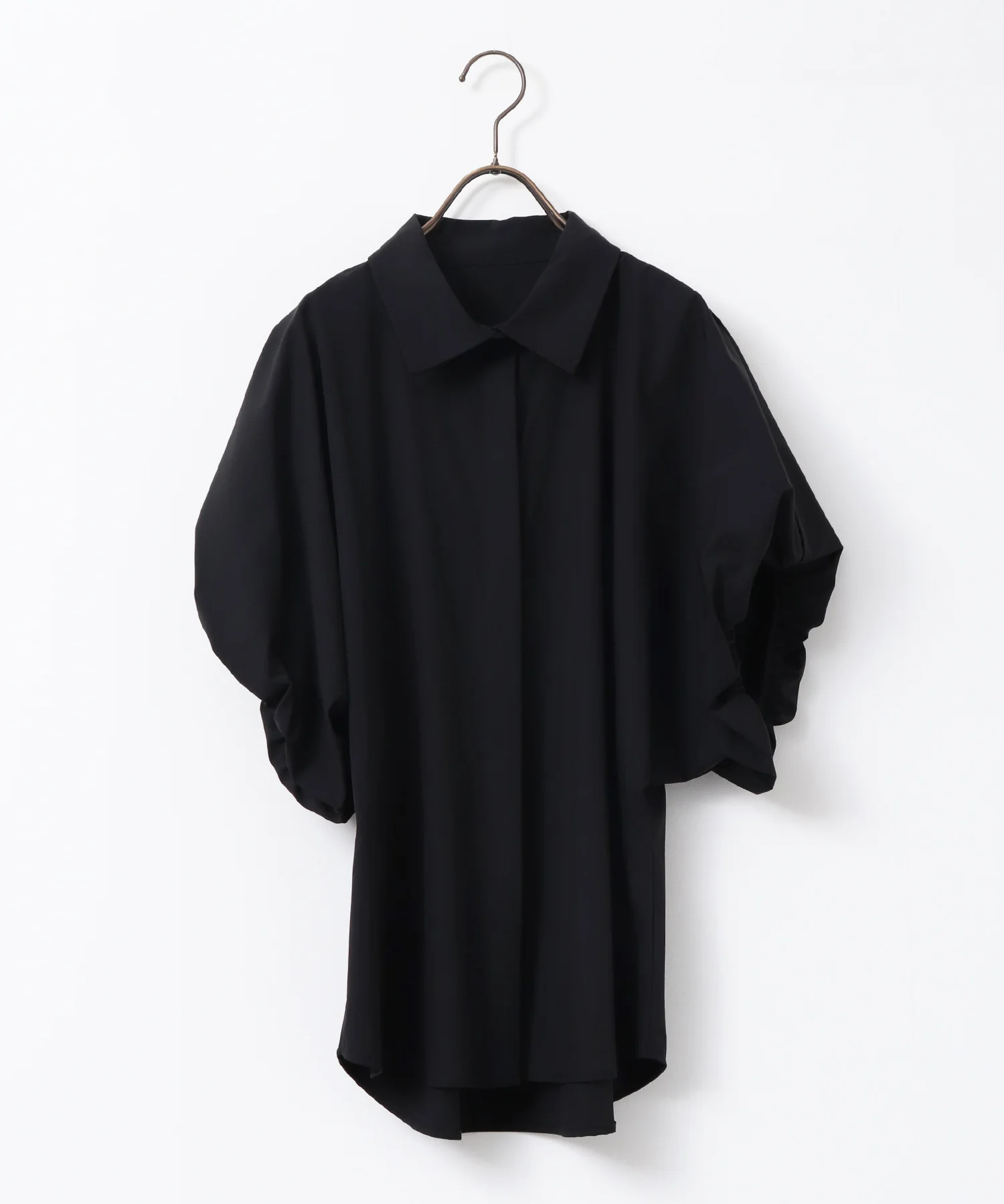 【接触冷感】 パフスリーブシャツ