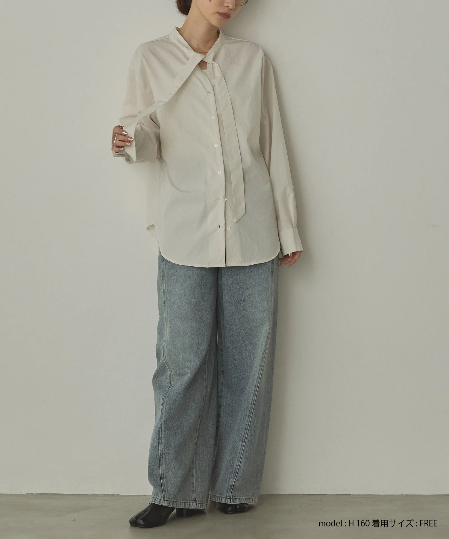 2WAY ボウタイブラウス