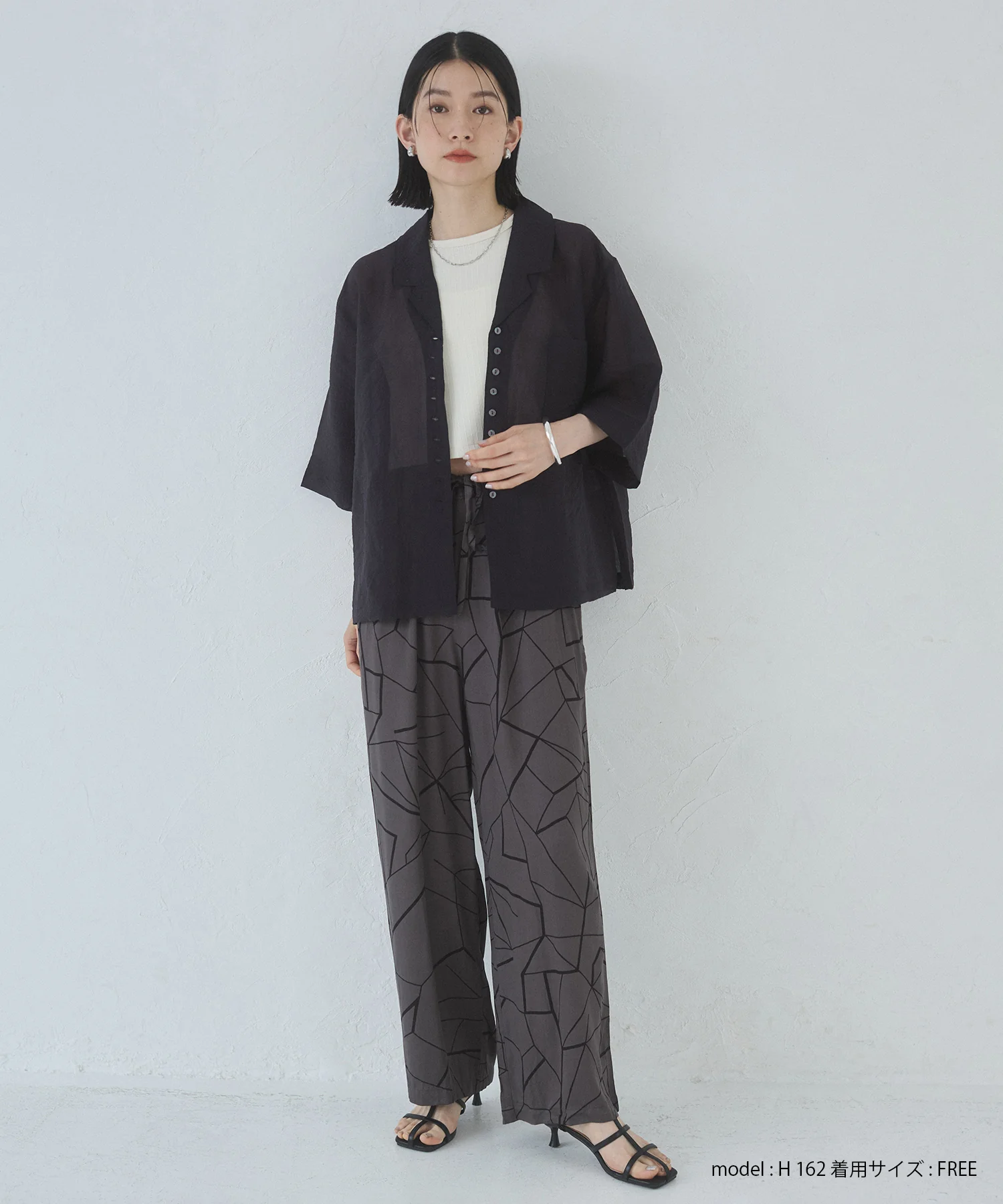 半袖 ツヤシアーシャツ