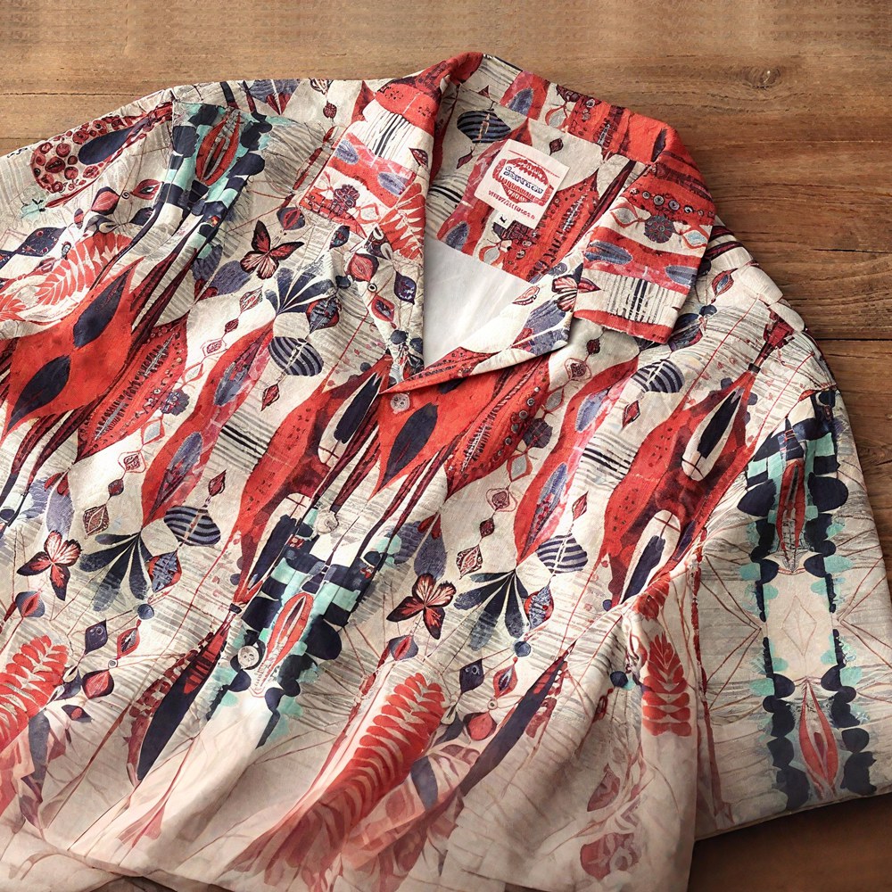 1950sレトロ風総柄アロハシャツ