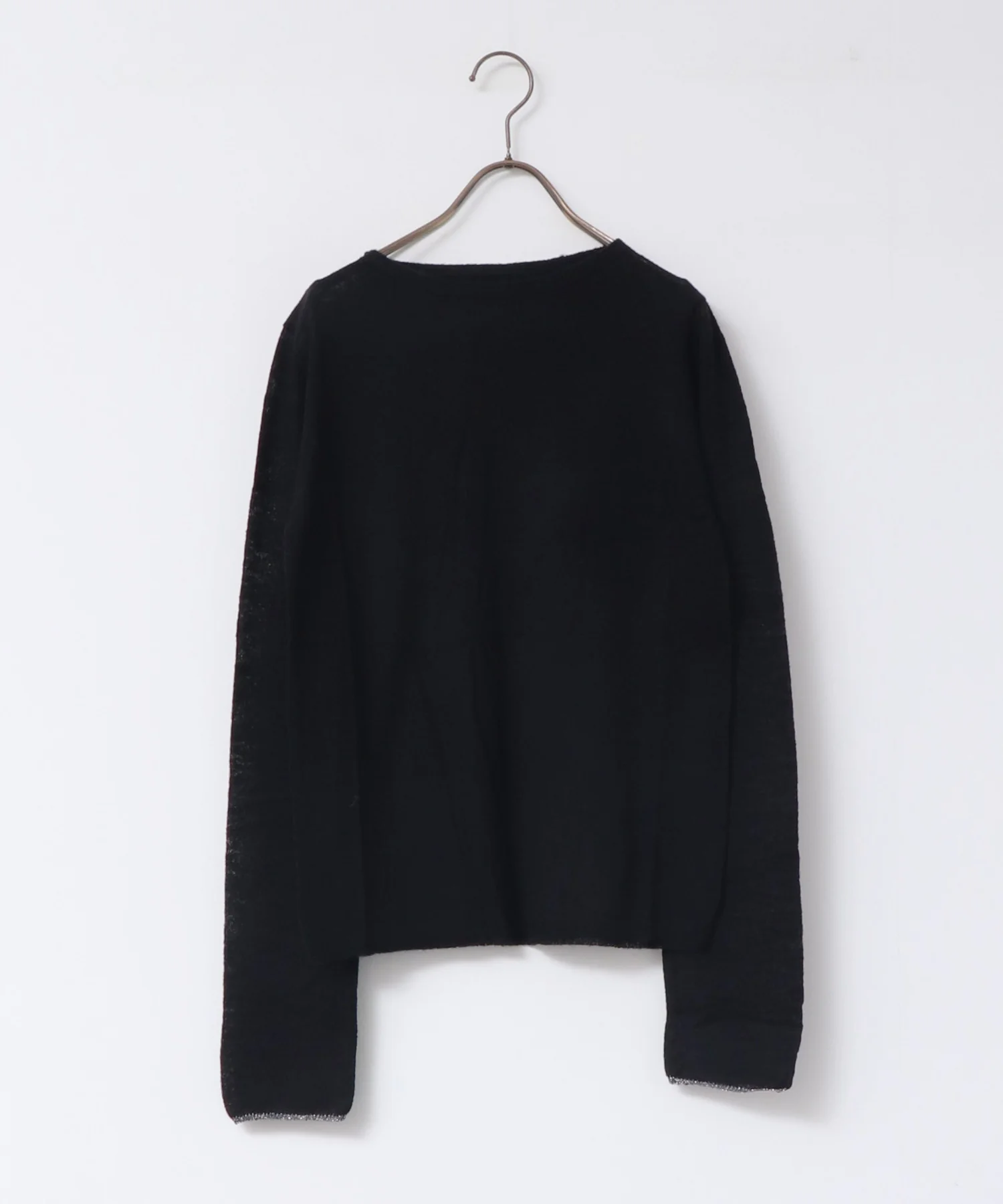 【WEB限定/別注】ラメライン入り ウールミックスシアーニット