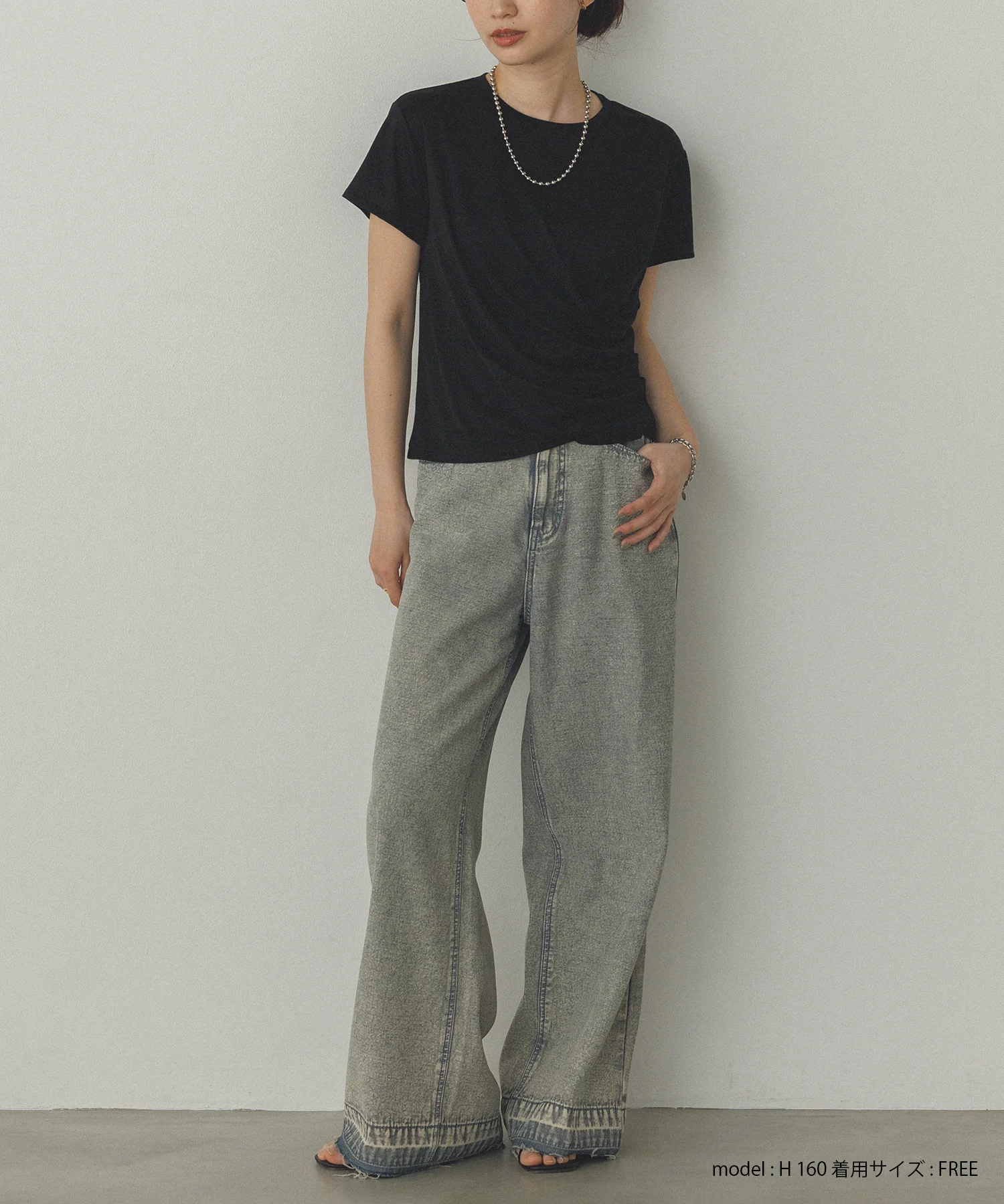 オーバーダイ デニムバギーパンツ