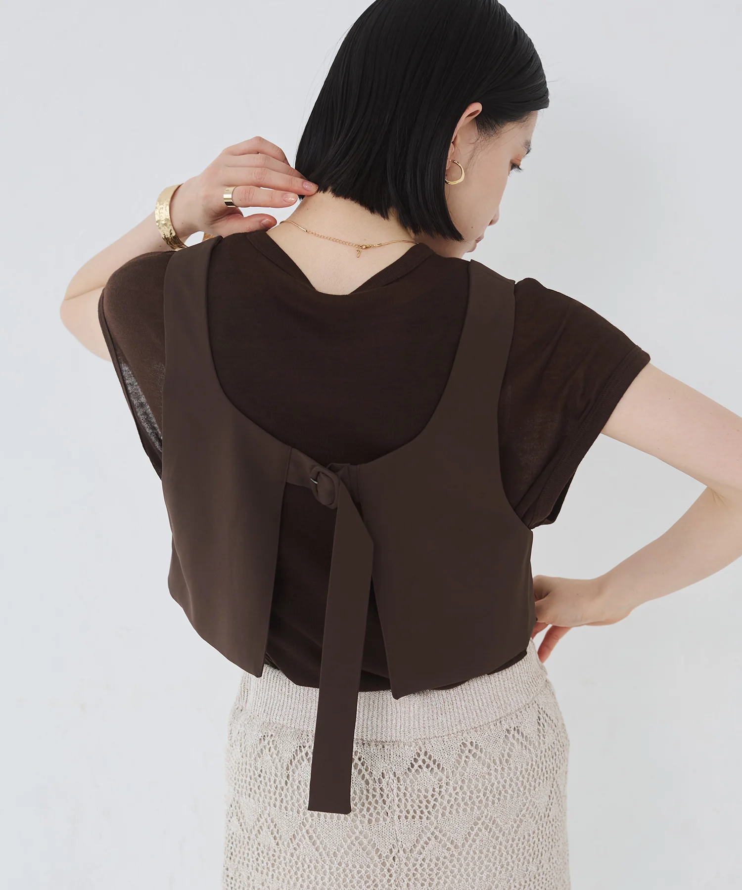 オーバーフレンチ シアーTシャツ