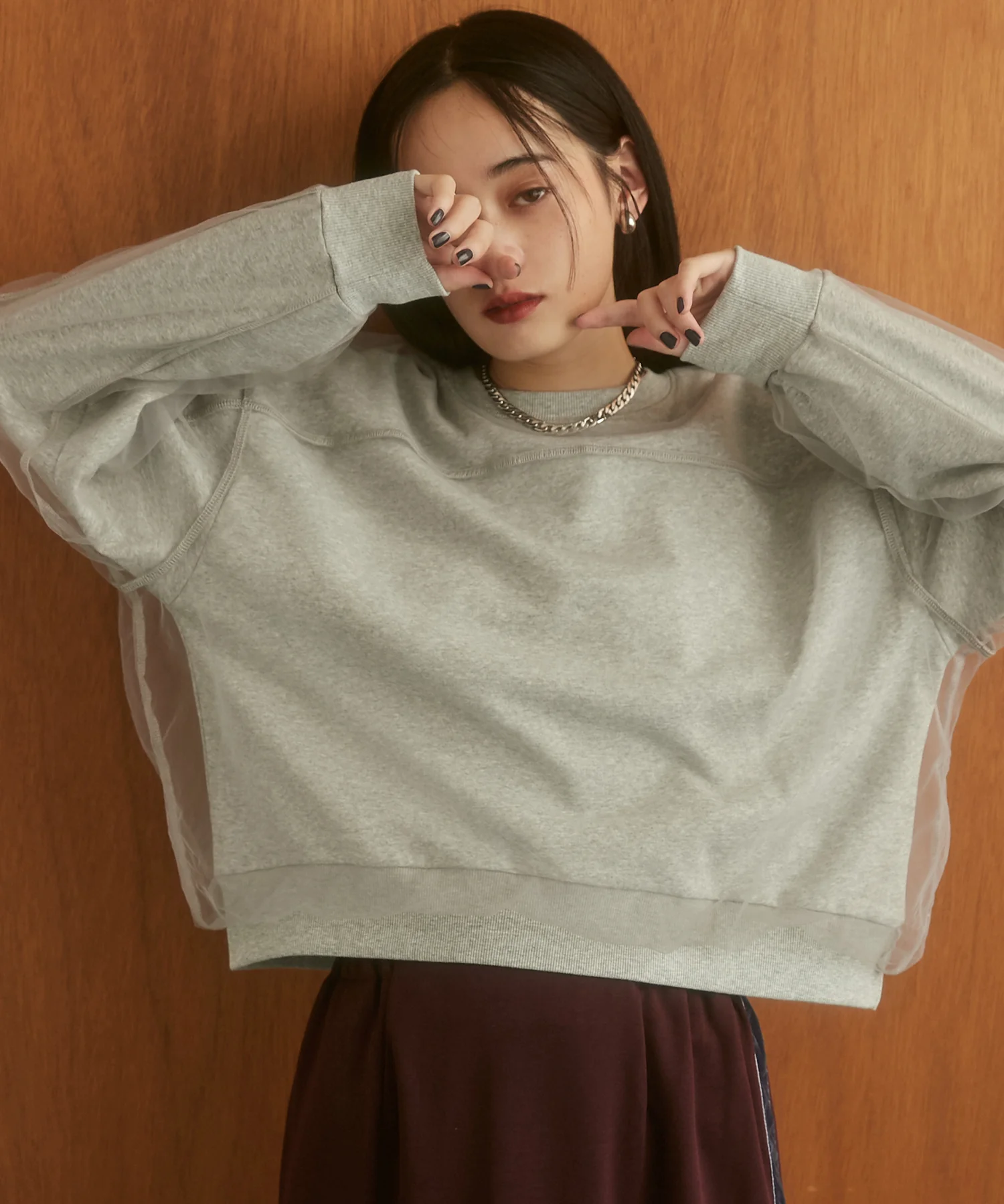 【新色追加】チュールスウェット トップス