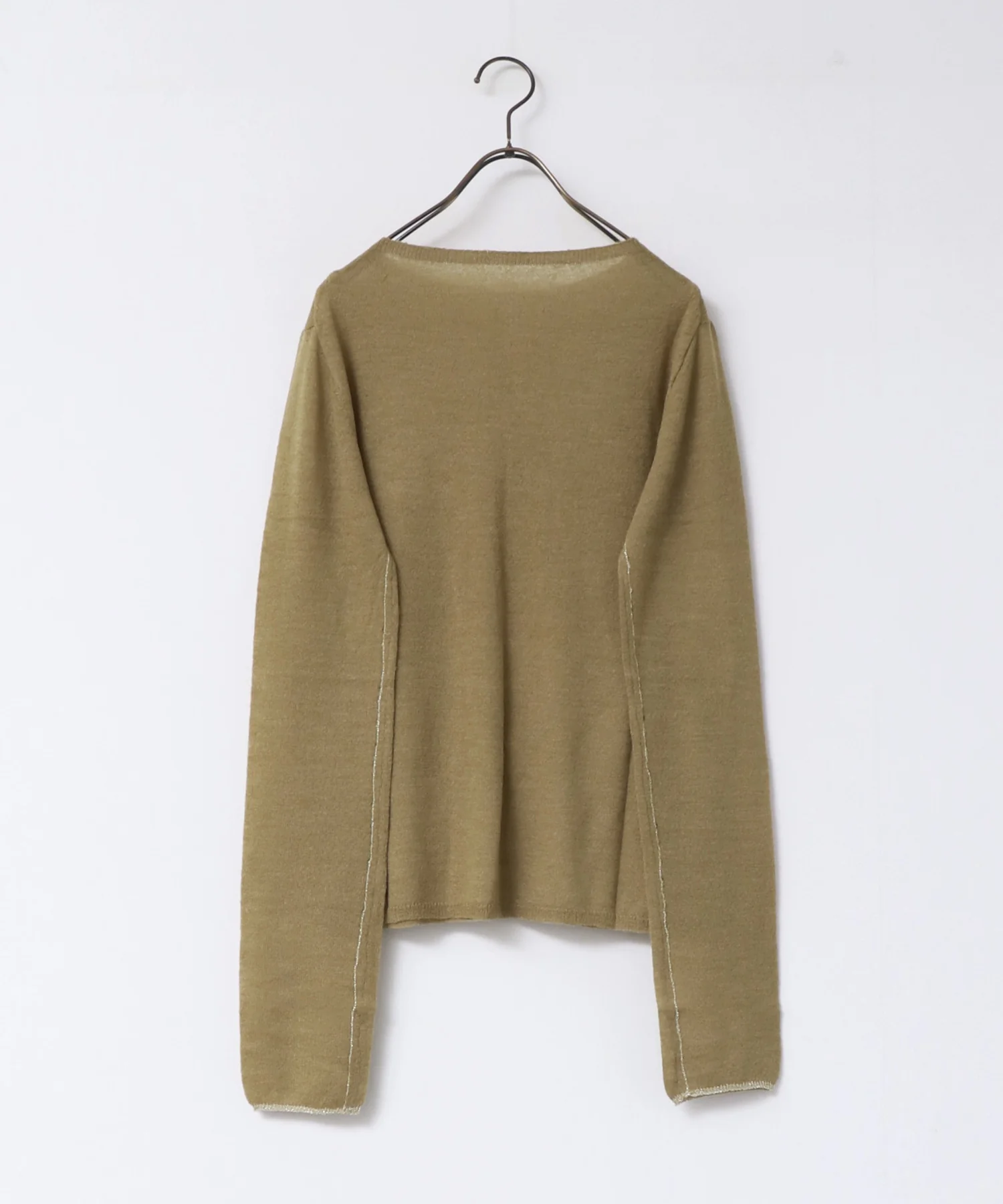 【WEB限定/別注】ラメライン入り ウールミックスシアーニット