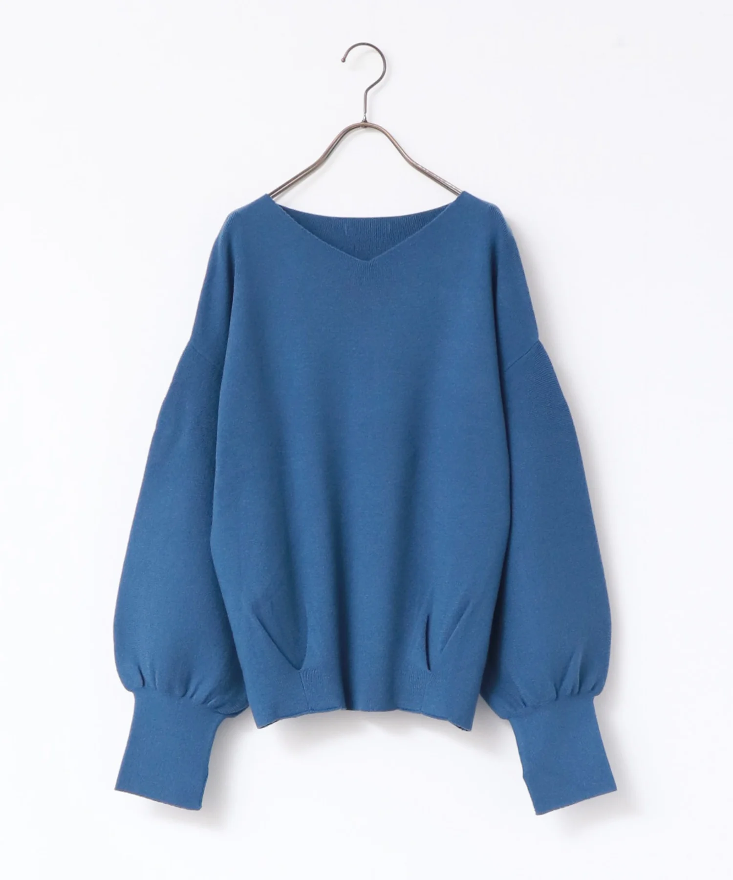 静電気防止 やわもちヤーン ぽわん袖ニット