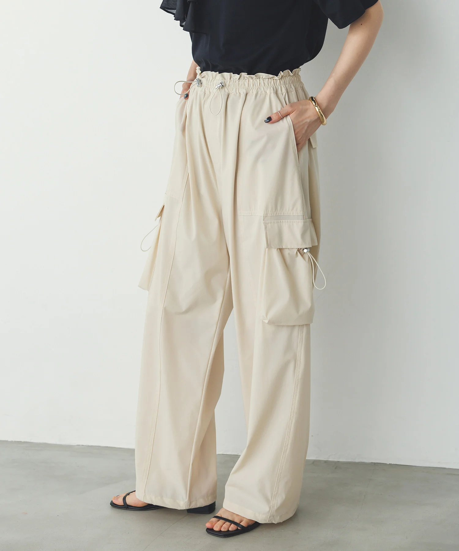 【接触冷感】パラシュートパンツ