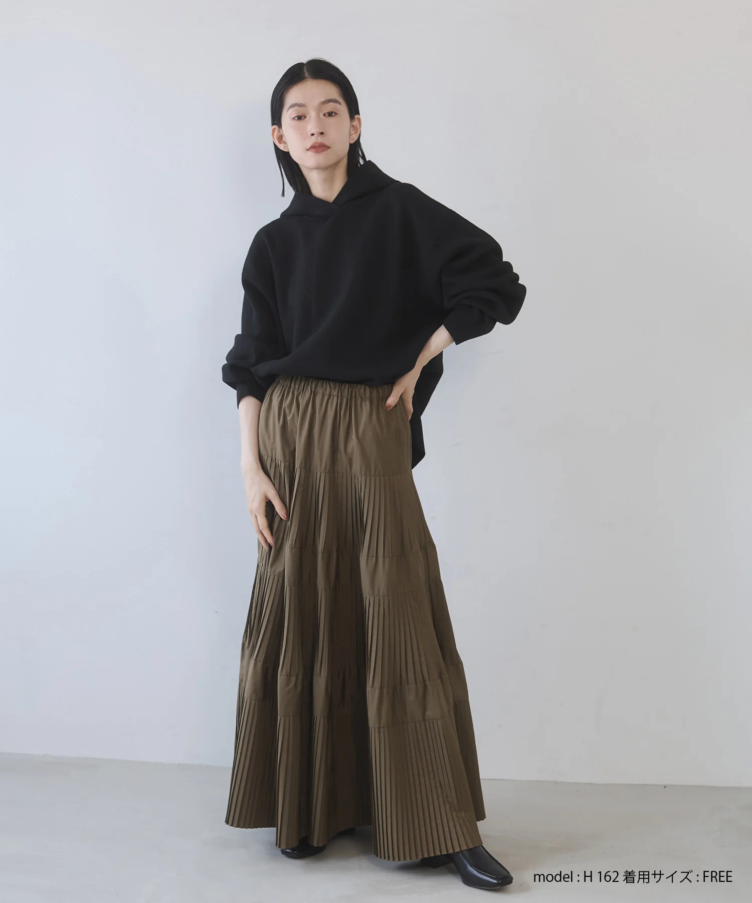 ニット フードパーカー