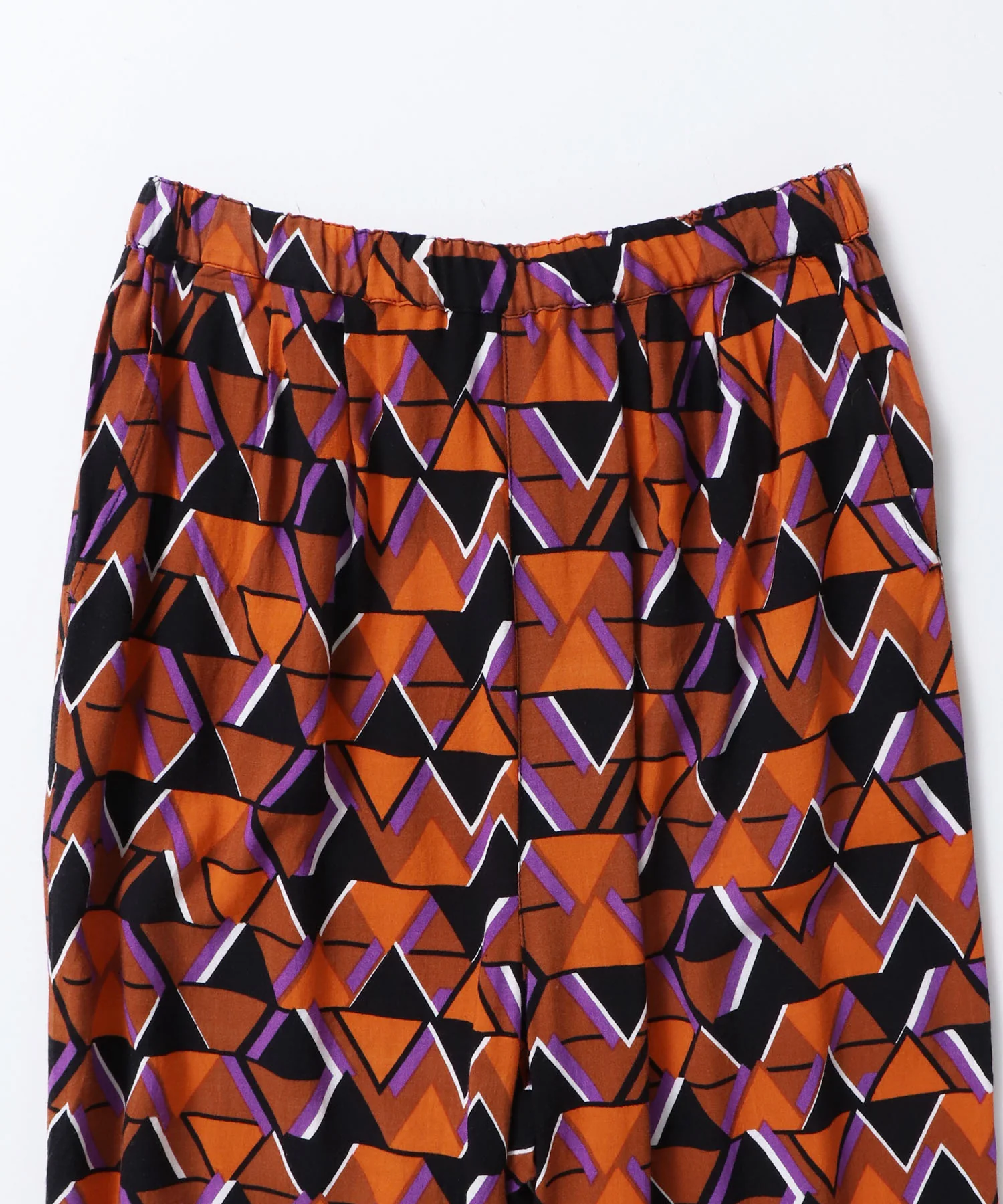 レーヨン プリントストレートパンツ