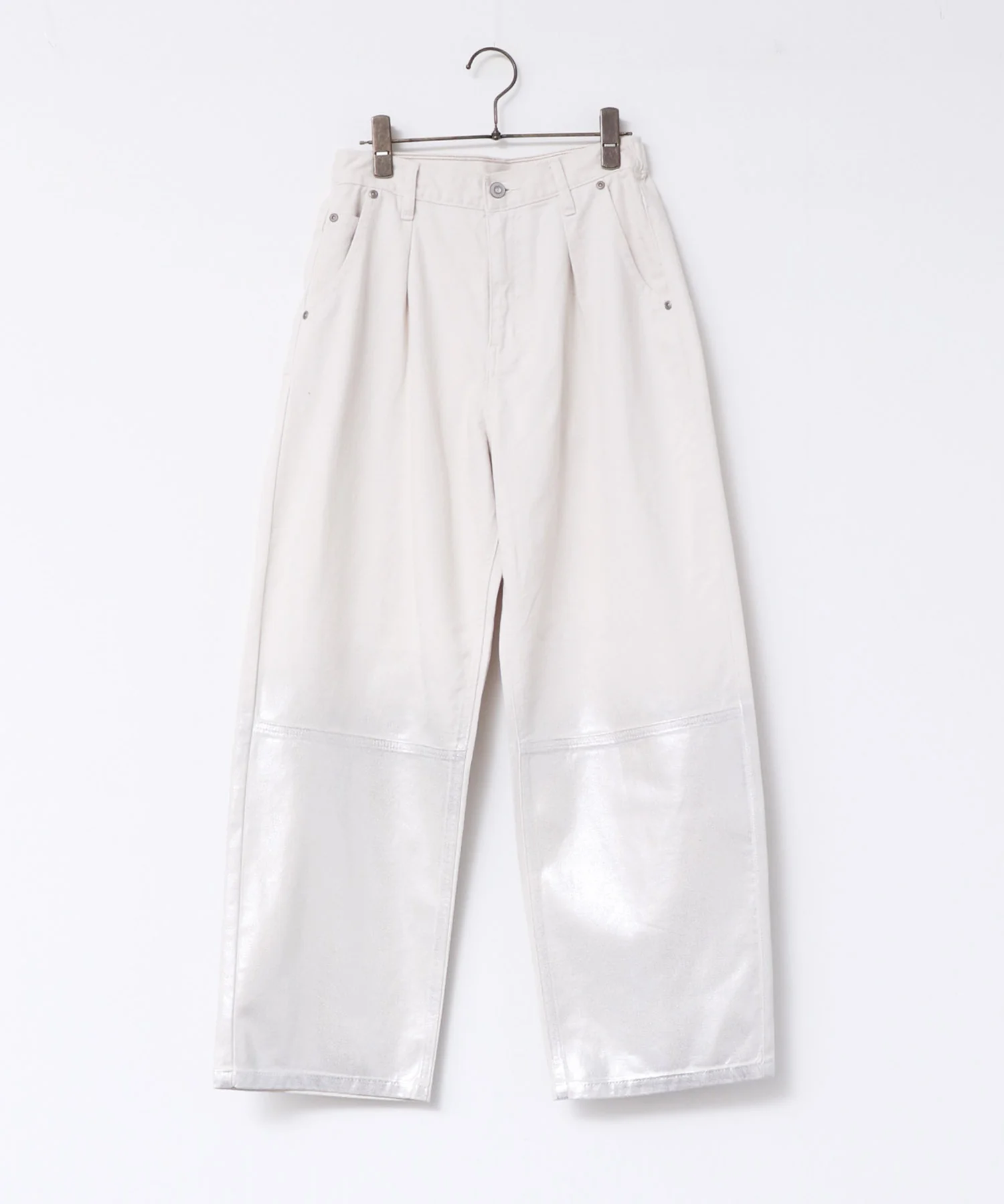 箔プリントルーズデニムパンツ